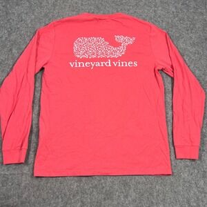 Vineyard‎ Vines Coral Lacrosse Whale Long Sleeve T-Shirt Men's Size Medium